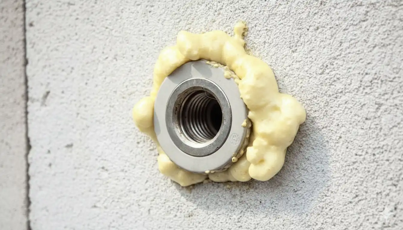 Foam insulation on plumbing