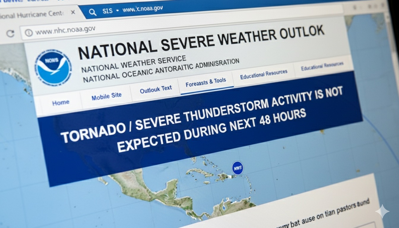 National Hurricane Center Data App on the screen