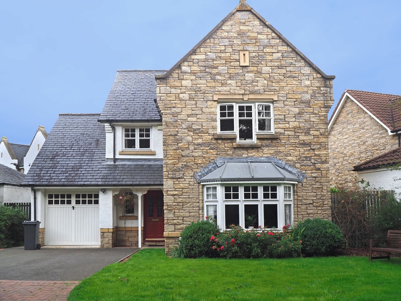 A house with a slate roof
