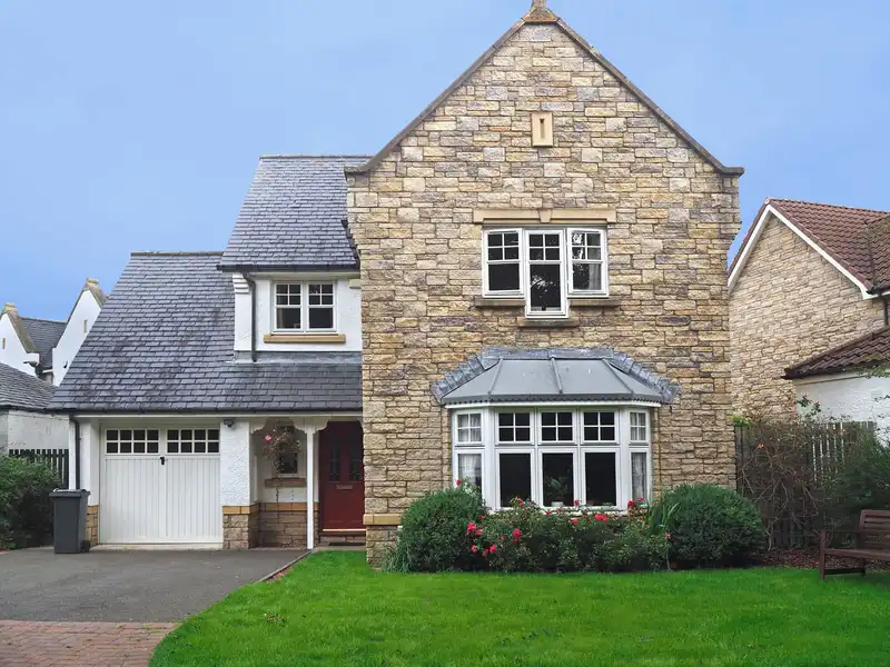 A house with a slate roof