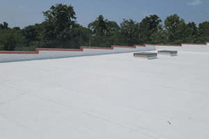 Flat roof in a commercial building