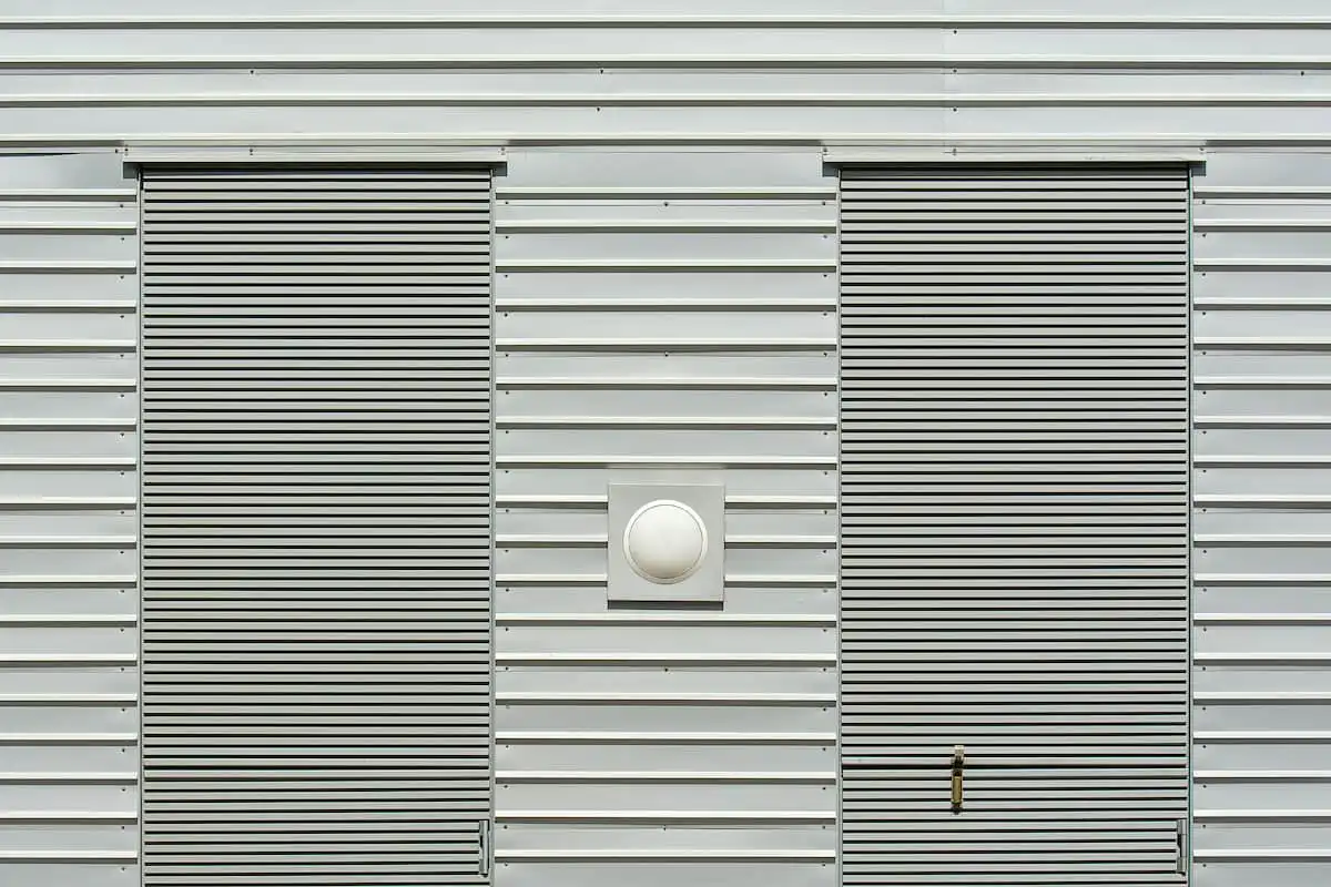 Roller Blinds on a House Building
