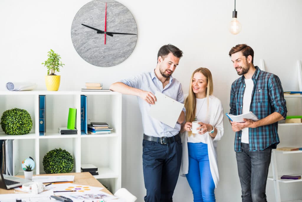 Family consulting an expert